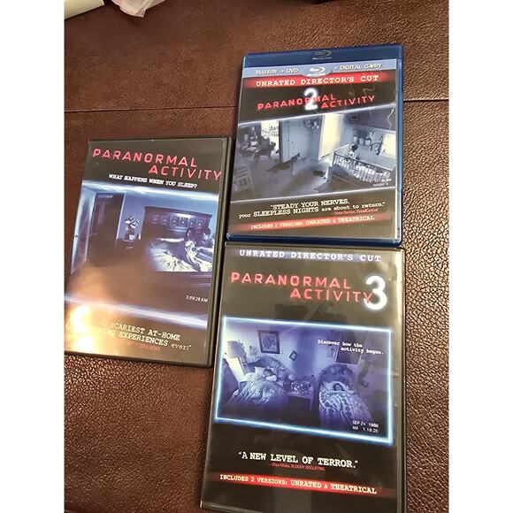 Paranormal Activity‎ DVD Horror 3 Film Collection 1 2 on blueray 3 EUC - Picture 1 of 5